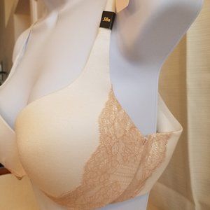 NEW Victoria Secret 38B Lined Shaping Demi Underwire Bra in Cream/Ivory w/Lace